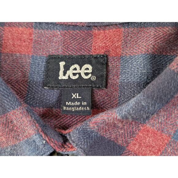 Lee Frontier Button Up Shirt Women’s XL Plaid Long Sleeve 2 Pocket Casual - Picture 6 of 9